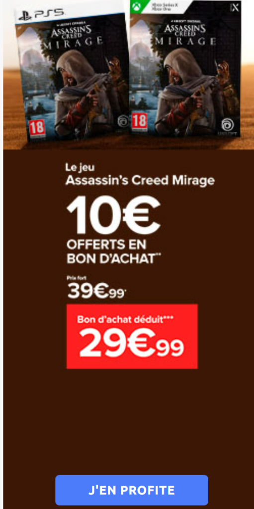 Assassins Creed Mirage PS5 : les offres | ChocoBonPlan.com