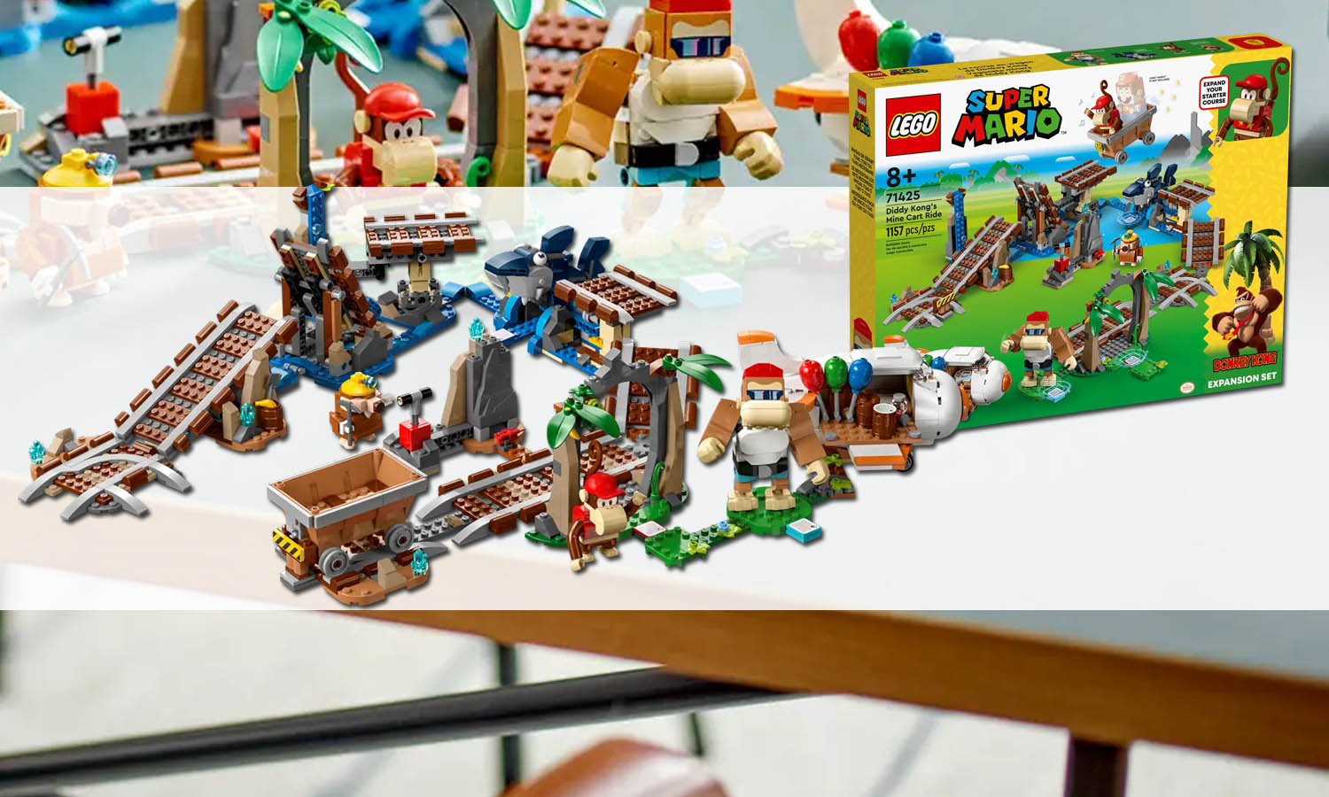 SLIDER Lego Mario Course de chariot de mine de Diddy Kong (71425) v2