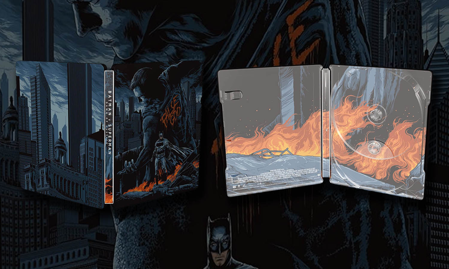 SLIDER Batman v Superman 4K Steelbook Mondo visuel provisoire