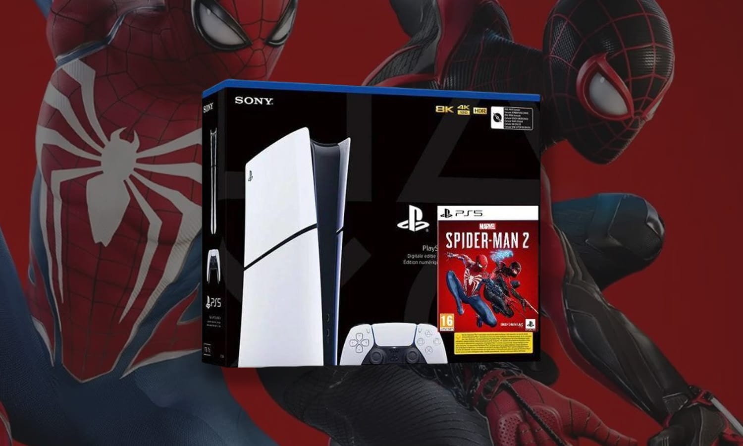 console ps5 slim digital spiderman 2 visuel slider