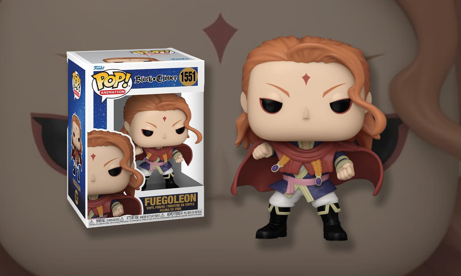 Funko Pop! Animation: Black Clover - Fuegoleon, Figura In Vinile 4 Pollici, Esclusiva