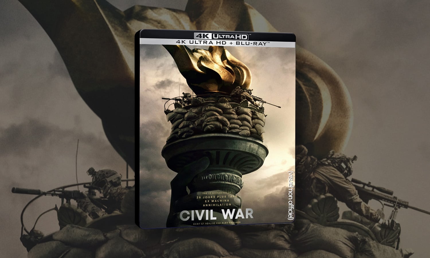 civil war 4k steelbook visuel slider provisoire