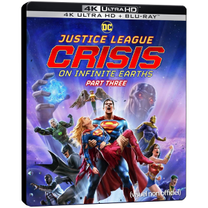 justice league crisis on infinite earths partie 3 steelbook 4k visuel produit provisoire
