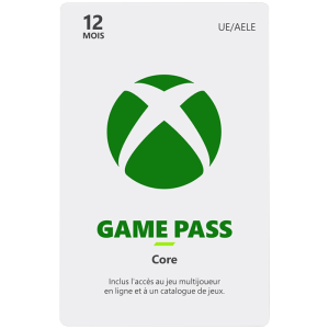 abonnement xbox game pass core 12 mois visuel produit