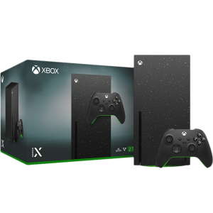 Console Xbox Series X Edition Spéciale Galaxy Black packaging visuel produit