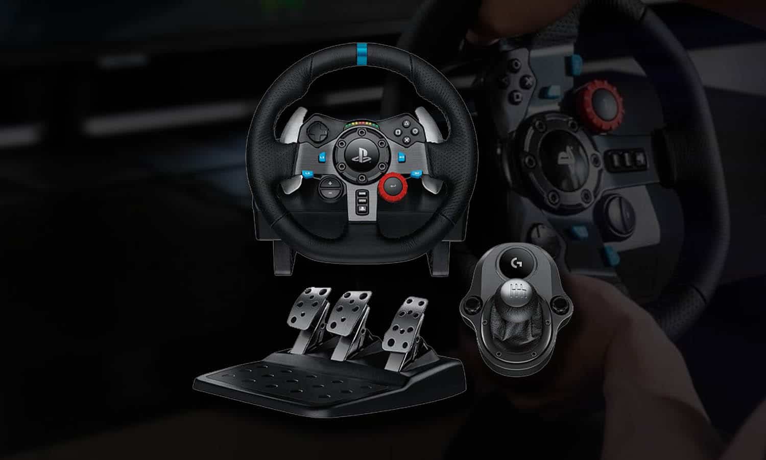 Logitech G29 Volant + Pédalier pour PS3/PS4/PS5/PC + Levier de vitesse