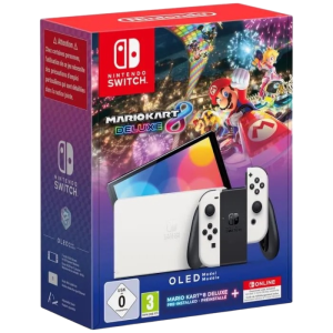 bundle switch oled blanche mario kart 8 deluxe visuel produit