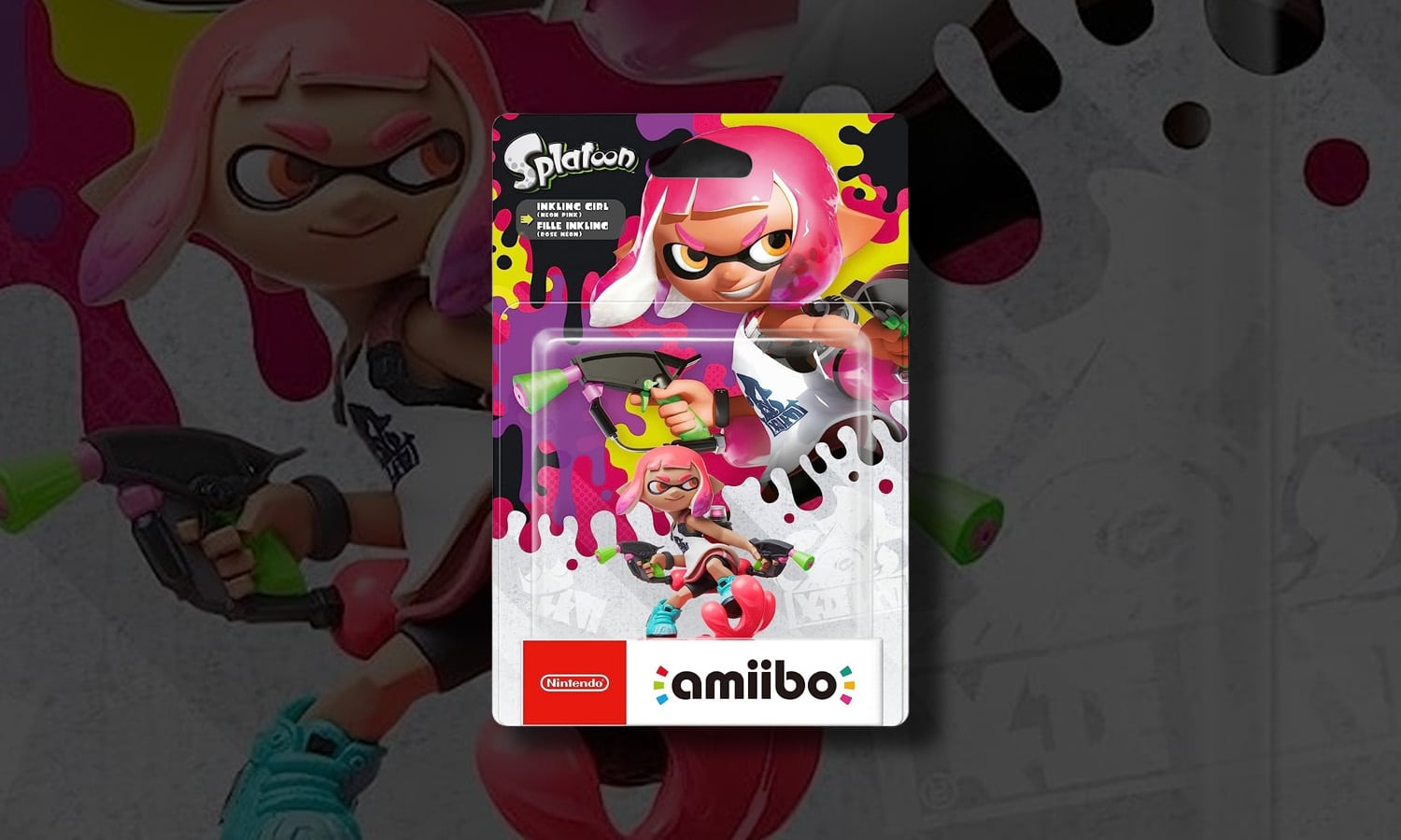 Amiibo Fille Inkling Rose Neon Splatoon 2 - Acheter vendre sur