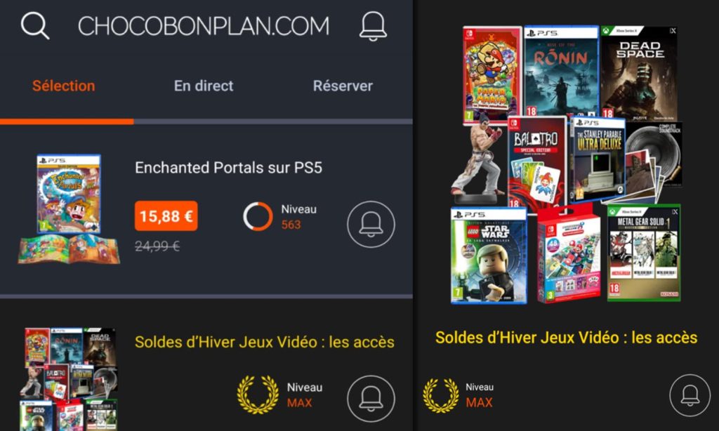 mise à jour application chocobonplan news mode sombre janvier 2025