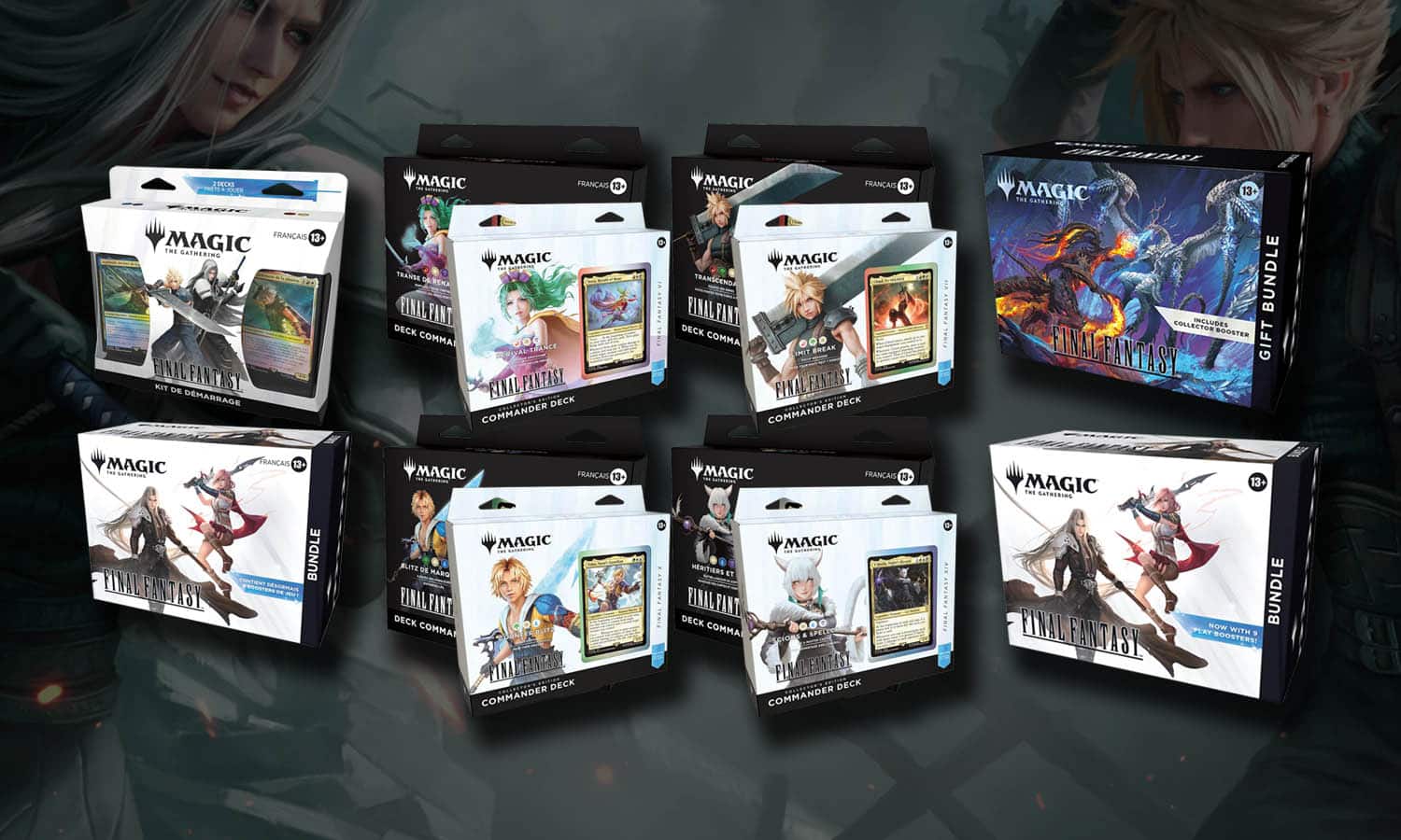 SLIDER cartes magic final fantasy tous les packs bundle commander deck starter demarrage gift edition multi