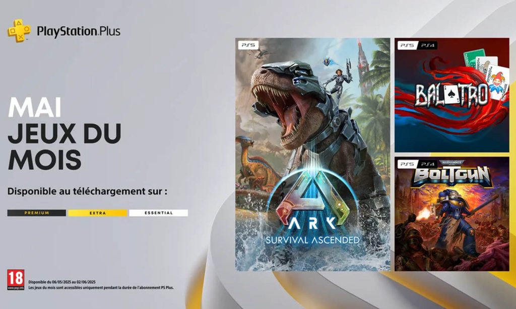 SLIDER Jeux Gratuits Playstation Plus Mai 2025 Balatro Ark et Warhammer au menu