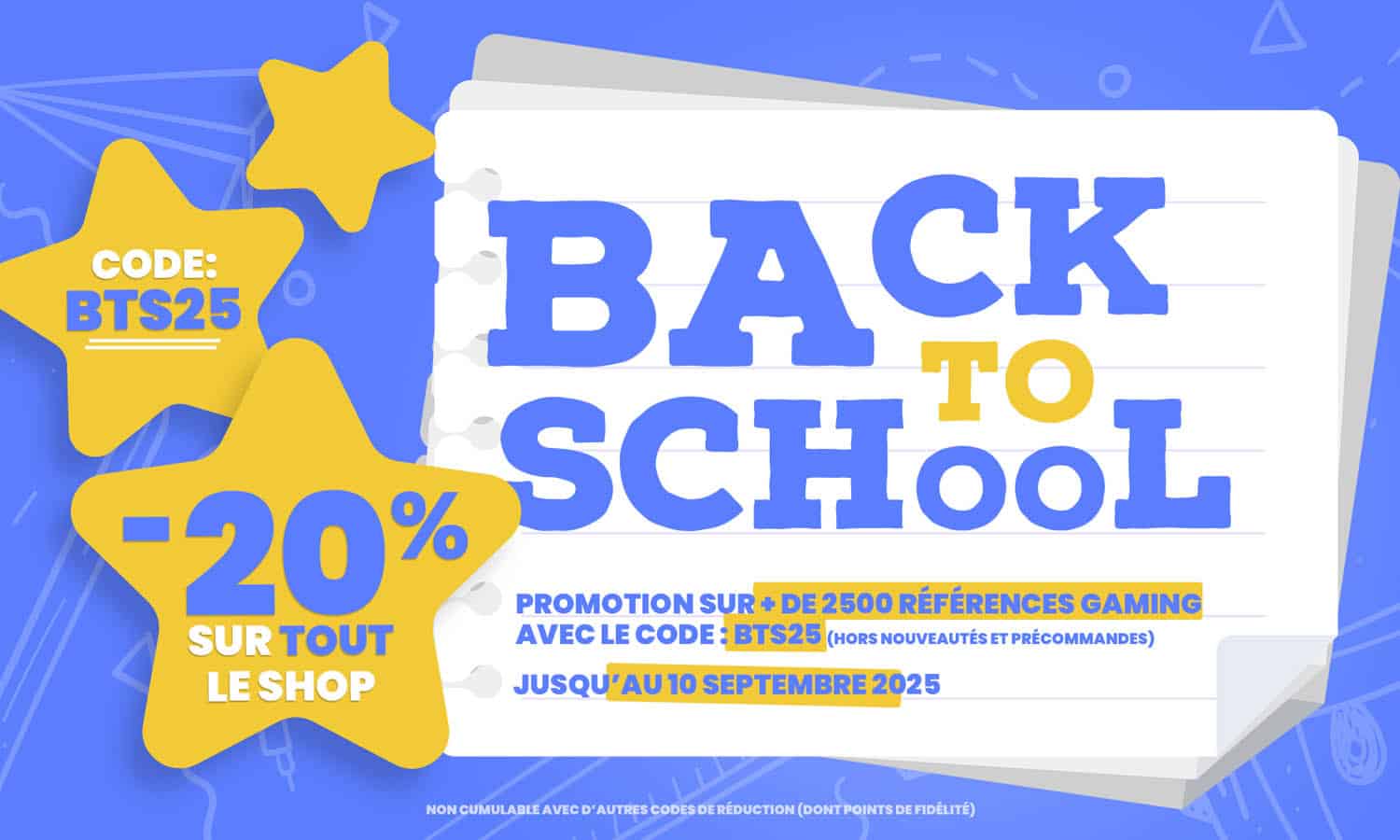 SLIDER Code Just For Games 20% pour la rentrée