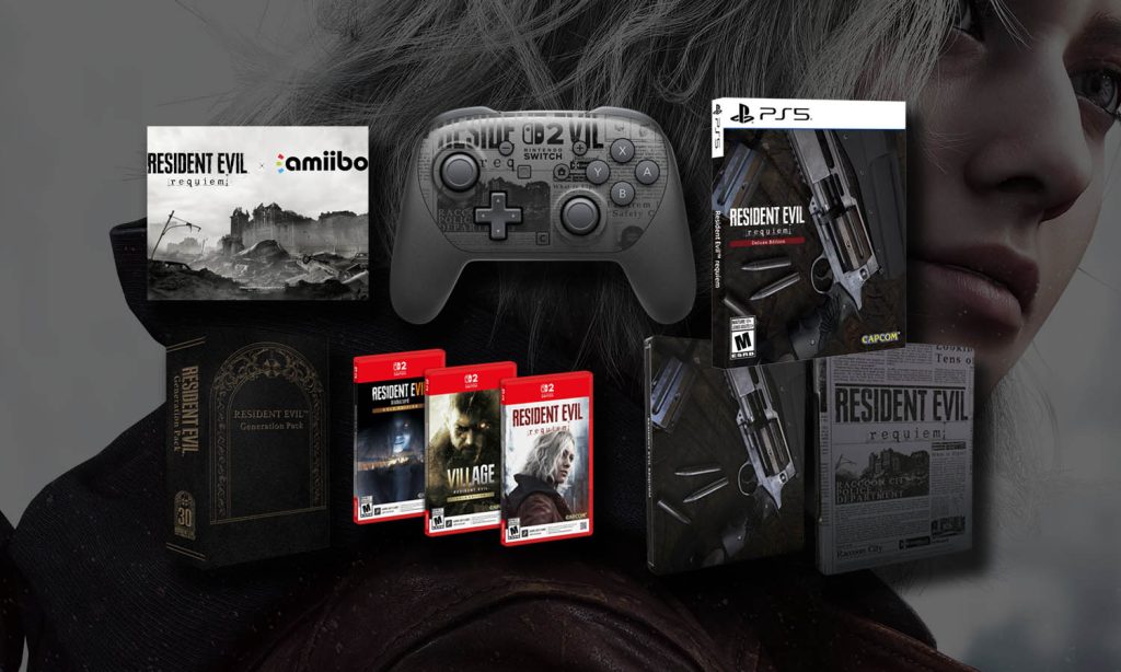SLIDER resient evil 9 requiem annonces deluxe generation pack amiibo manette pro switch 2