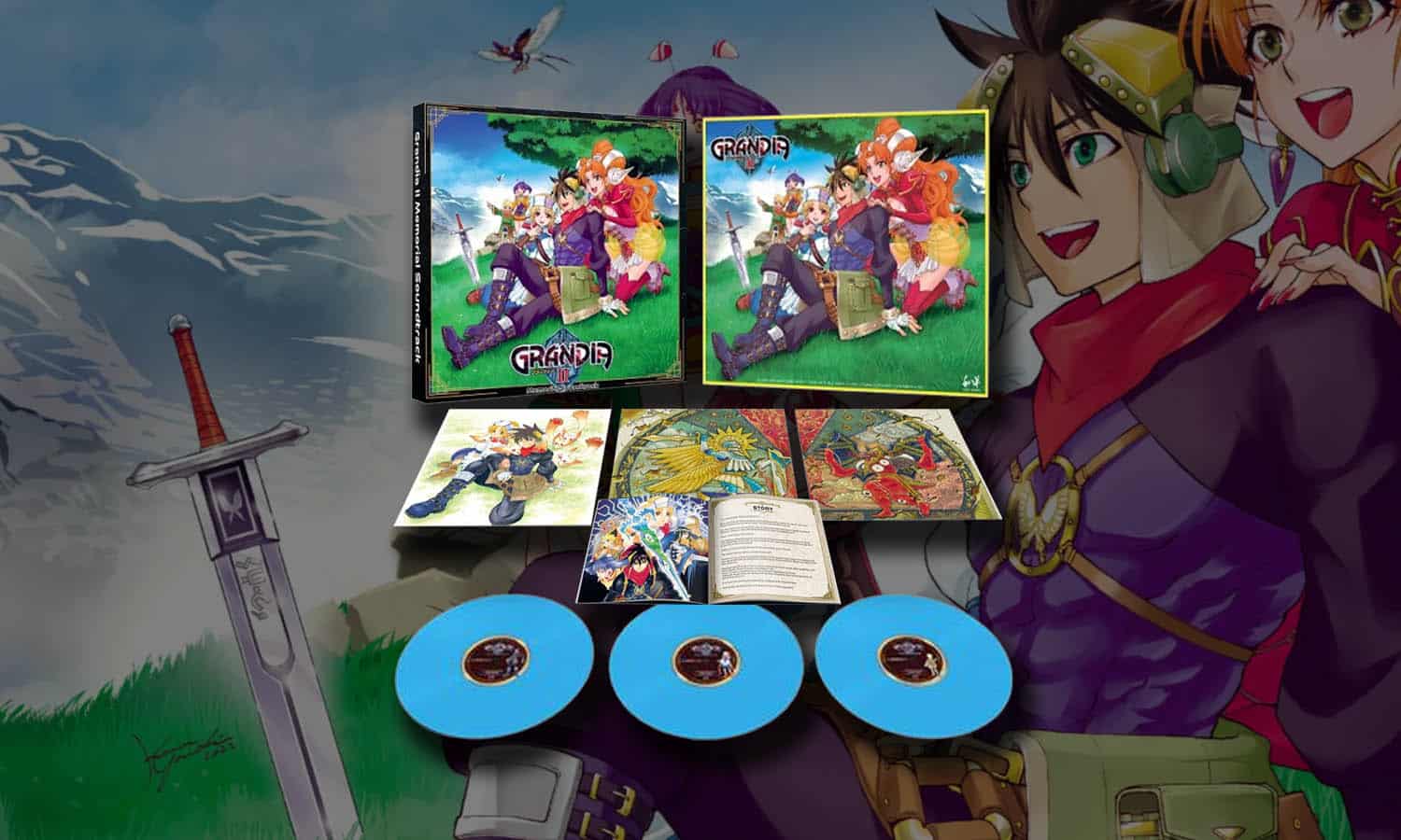 Triple Vinyle Bleu Grandia II Memorial Collector