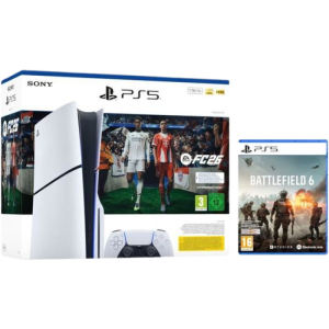 console ps5 slim ea fc 26 avec battlefield 6 visuel produit
