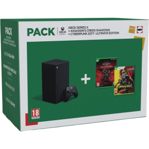 console xbox series x assassins creed shadows cyberpunk 2077 visuel produit