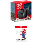 visuel produit pack switch 2 mario kart world et carte mémoire samsung v2
