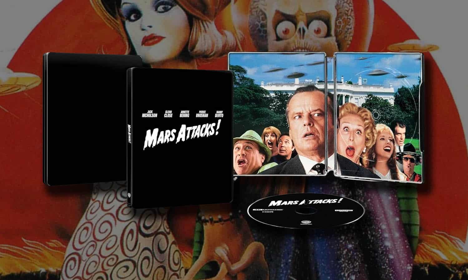 SLIDER Mars Attacks Blu Ray 4K Steelbook US