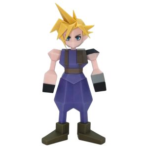 figurine final fantasy vii cloud strife polygon visuel produit