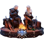 figurine the witcher geralt and ciri premium statue visuel produit