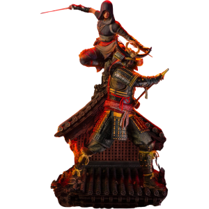 statue assassins creed shadows naoe yasuke 14 visuel produit