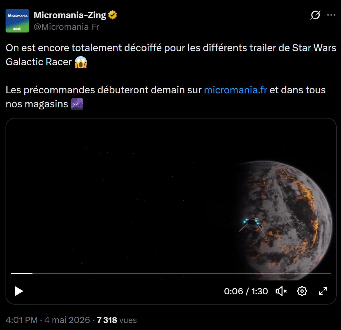 micromania annonce exclu star wars galactic